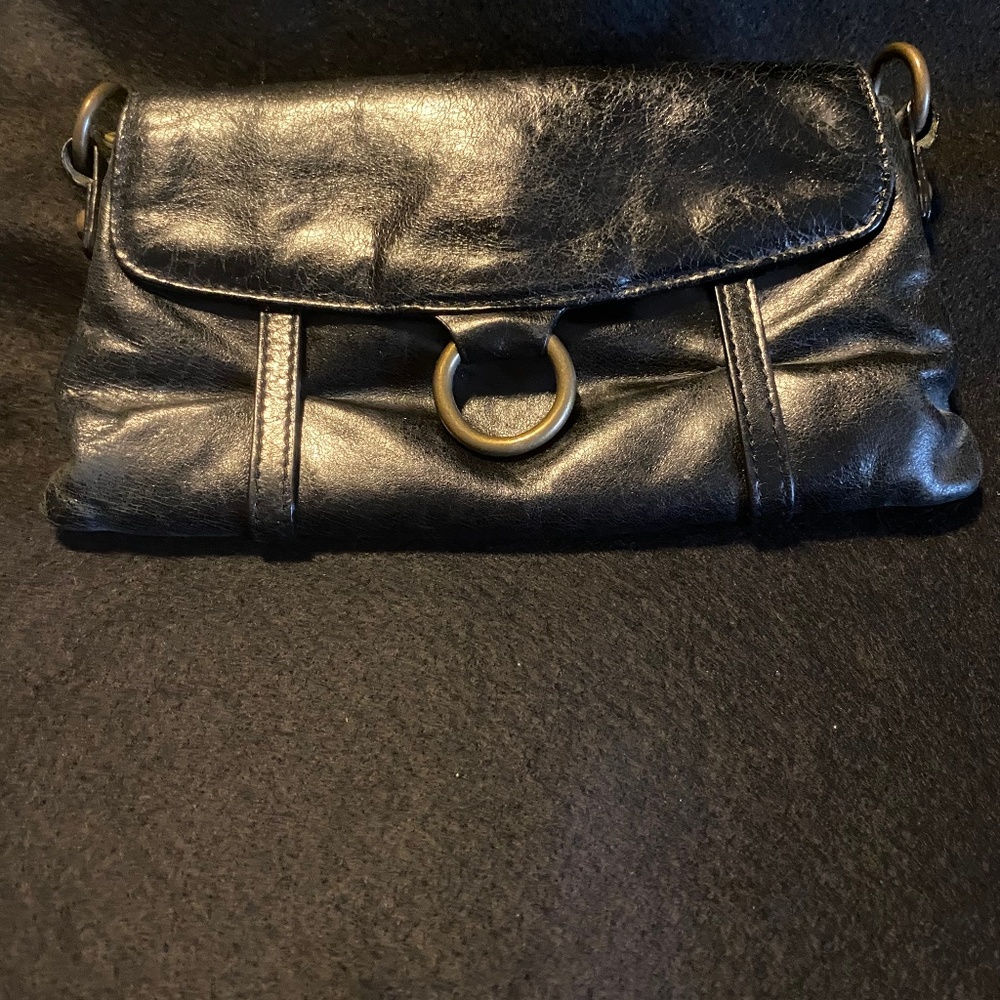 Black HOBO Brand Leather Organizer Purse
